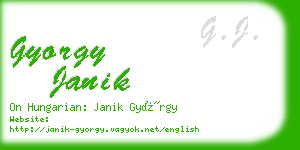 gyorgy janik business card